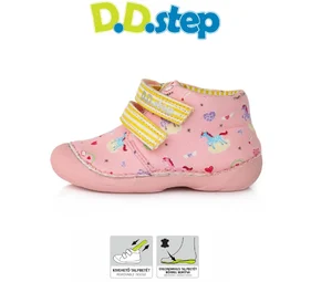 DD STEP Detské plátenky BAREFOOT C015-822 (ružová)