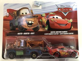 Disney Pixar Cars 3 DXV99 MATER + CACTUS LIGHTNING McQUEEN